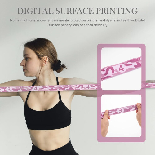 Γιόγκα Stretch Belt Fitness Resistance Strap Workout Band Ζώνες αντίστασης για ελαστική άσκηση διάτασης 2