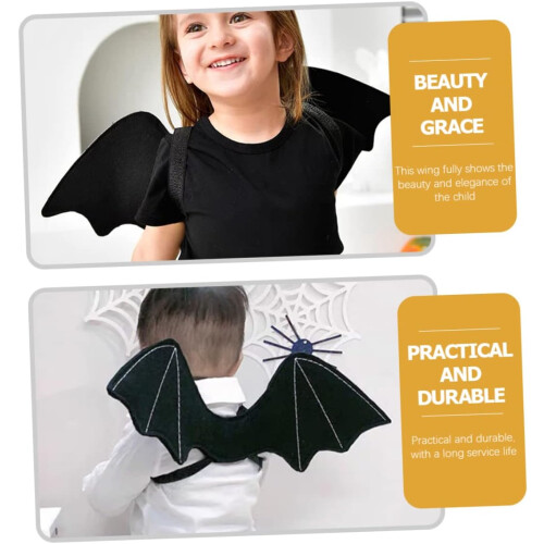 Φανταχτερό φόρεμα Cosplay Στολή Halloween Wings για παιδιά Ενήλικες σετ αξεσουάρ για πάρτι 2