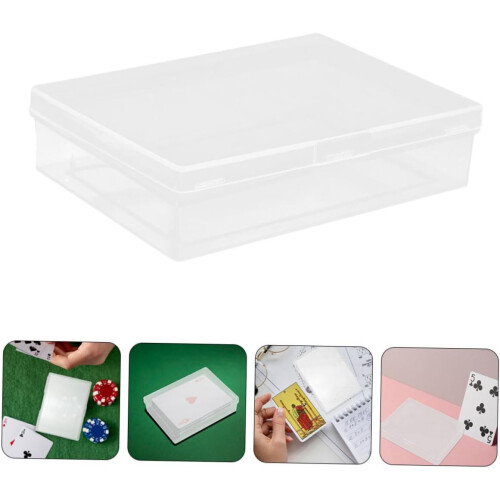 Clear Boxes 4pcs Clear Case Bank Card Box Επαγγελματική κάρτα Κουτί αποθήκευσης 2