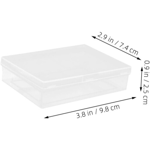 Clear Boxes 4pcs Clear Case Bank Card Box Επαγγελματική κάρτα Κουτί αποθήκευσης 1