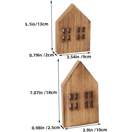 2 τμχ Mini House Slice Party Houses Επιτραπέζιο Σπίτι Slice Μικρό Διακοσμημένο Σπίτι 1