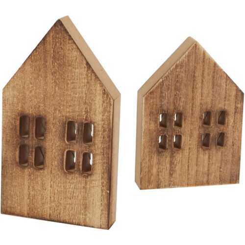 2 τμχ Mini House Slice Party Houses Επιτραπέζιο Σπίτι Slice Μικρό Διακοσμημένο Σπίτι