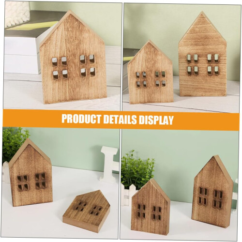 2 τμχ Mini House Slice Party Houses Επιτραπέζιο Σπίτι Slice Μικρό Διακοσμημένο Σπίτι 2