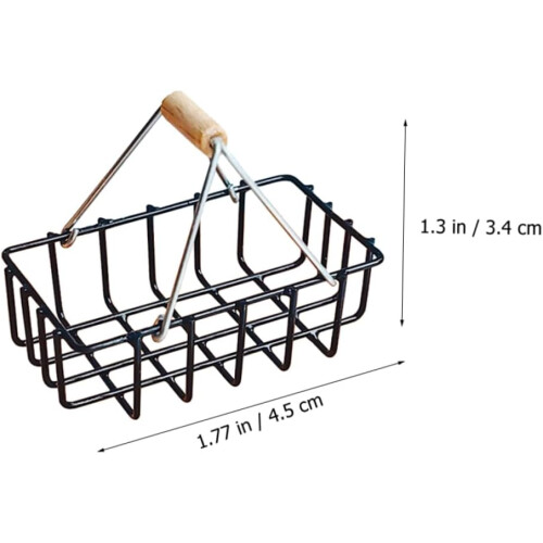Mini House Craft Storage Basket Αξεσουάρ για κούκλα Σπίτι από κράμα Ελαφρύ για εφήβους 2