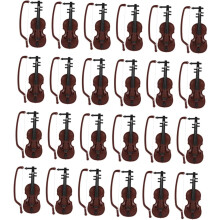 24 σετ Mini Violin Miniature Violin Small Violin Violin for Smallest Violin Really Works Violins