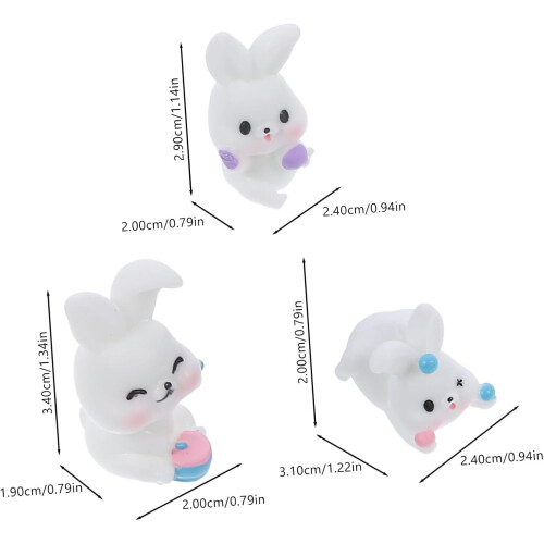12 τμχ Μινιατούρες Ρητίνης Figurine Moss Bunny Διακοσμήσεις για διακόσμηση κήπου 1