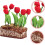 Μινιατούρα σε γλάστρα Προσομοίωση Tulip Bonsai Διακοσμητικό κουκλόσπιτο 2