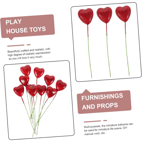 Σετ 10 Mini Fake Balloons Props για διακόσμηση κουκλόσπιτου για DIY Craft projects 2