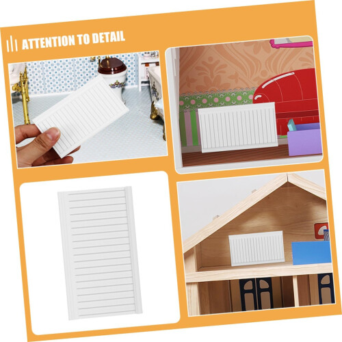 4τμχ Μίνι Διακόσμηση Κουκλόσπιτο Floorboard Κουκλόσπιτο Δόμηση White Pla 2