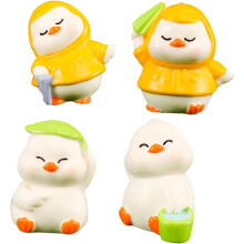 4τμχ Micro Landscape Duck Tiny Resin Άγαλμα Μικροσκοπικές Φιγούρες Mini Figurines Mini Resin