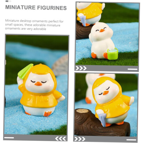 4τμχ Micro Landscape Duck Tiny Resin Άγαλμα Μικροσκοπικές Φιγούρες Mini Figurines Mini Resin 2
