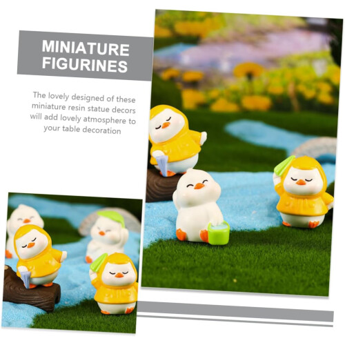 4τμχ Micro Landscape Duck Tiny Resin Άγαλμα Μικροσκοπικές Φιγούρες Mini Figurines Mini Resin 1
