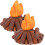 2 τμχ Fire Ornaments Mini House Στολίδι Campfire Miniature Dollhouse Fire Model Micro 1