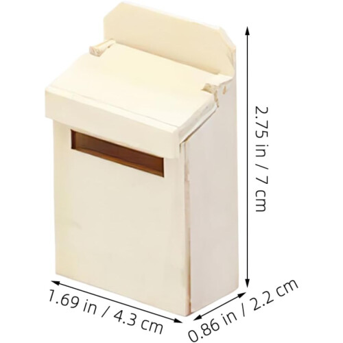 Realistic Mini Mailbox Model Wooden Mailbox Toy Se 1