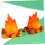 8τμχ Fire Micro Landscape Ornaments Μινιατούρες Ρητίνη Fake Campfire Εξωραϊσμός Fire Model Fire Model 6