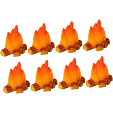 8τμχ Fire Micro Landscape Ornaments Μινιατούρες Ρητίνη Fake Campfire Εξωραϊσμός Fire Model Fire Model