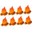8τμχ Fire Micro Landscape Ornaments Μινιατούρες Ρητίνη Fake Campfire Εξωραϊσμός Fire Model Fire Model 1