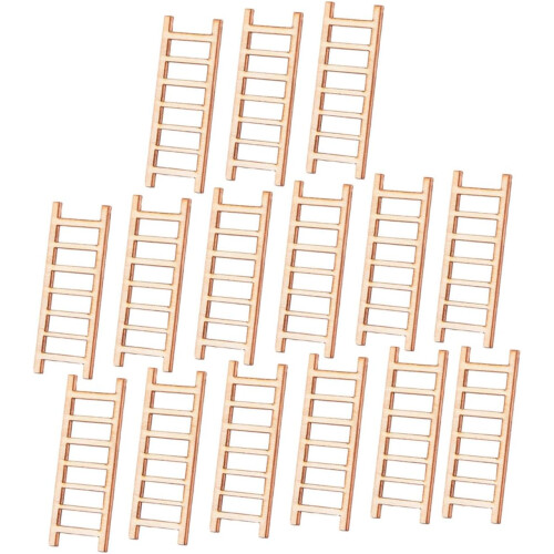 15 τμχ Mini Ladder Landscape Μοντέλο Ξύλινη διακόσμηση για μπονσάι Micro στολίδι κήπου