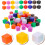 Blank Dice 60pcs Acrylic Dice Props DIY Dice for Game Party Dices 6