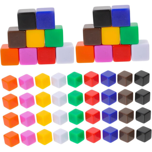 Blank Dice 60pcs Acrylic Dice Props DIY Dice for Game Party Dices