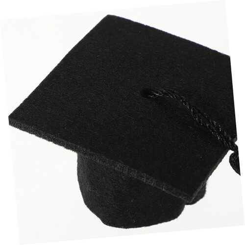 4 τμχ Dr. Doll Hat Doll Custome Miniature Stuff Αξεσουάρ μινιατούρας σπιτιού Μαύρη τσόχα 2