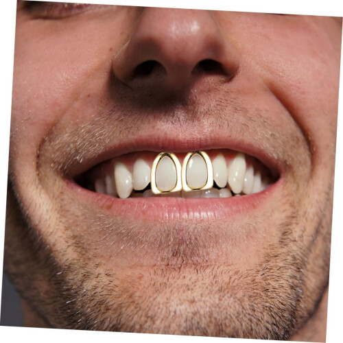 Rapper Tooth Accessories Single Tooth Cap Gold Decor for Cosplay Events 2