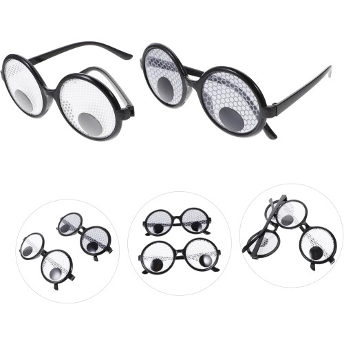 2 τμχ Rolling Eye Glasses Αστεία αξεσουάρ φορεσιάς Photo Prop Αστεία γυαλιά ηλίου 1