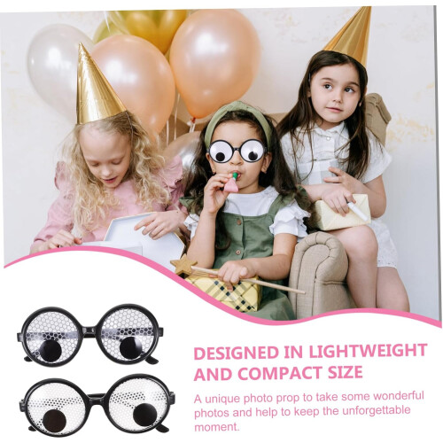 2 τμχ Rolling Eye Glasses Αστεία αξεσουάρ φορεσιάς Photo Prop Αστεία γυαλιά ηλίου 2