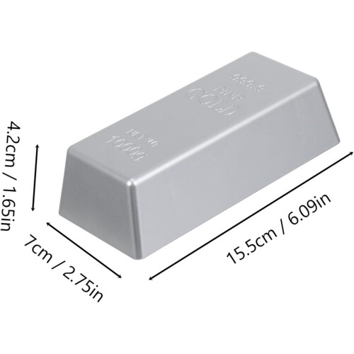 Ρεαλιστικό Fake Bar Toy Silver Simulation Decor for Home Party Decorations 1