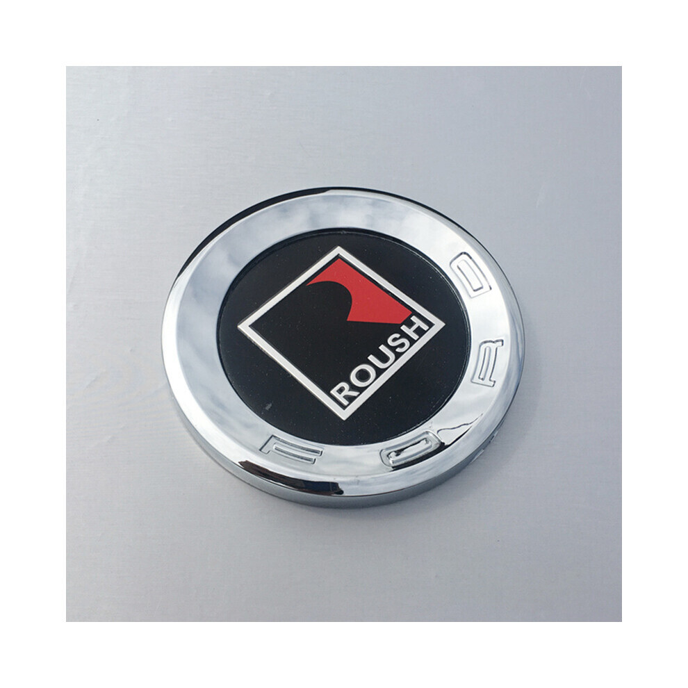 (Roush) Rear Mustang Trunk Lid Emblem Badge Gas Cap Ford Anniversary Chrome 15Cm Logo 4037216494008
