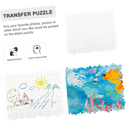 1000Pcs Παζλ Εξάχνωση Κενά Παζλ DIY Παζλ Κομμάτια Ομαλή επιφάνεια Χωρίς γρέζια ασφαλή 1