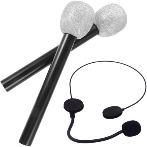 1σετ Simulation Microphone Props Party Microphone Fake Microphone Play Microphone Prop Party