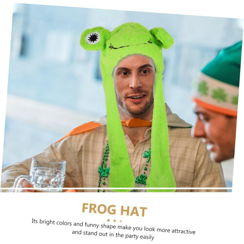 Frog Hat Prop Cosplay Καπέλο Frog Cartoon καπέλο για ενήλικες Εορταστικά καπέλα 1