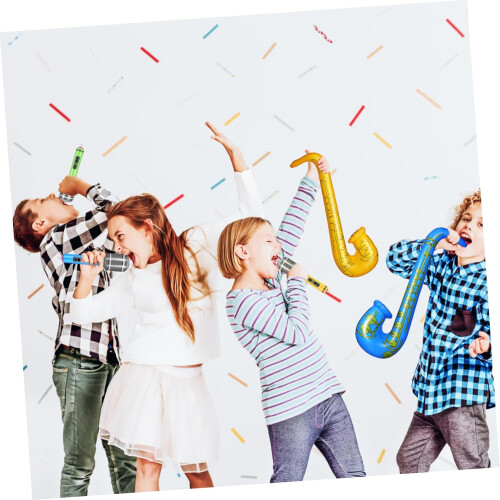 Φουσκωτό σετ μουσικών οργάνων Μικρόφωνο Sax Photo Booth Props Μουσικές διακοσμήσεις 2