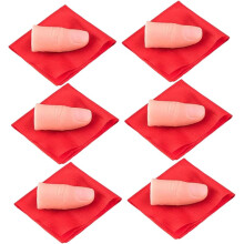 6 Σετ μαντήλι που εξαφανίζεται καινοτομία Nail Art Thumb Trick Juggling Scarves for Nails Kit