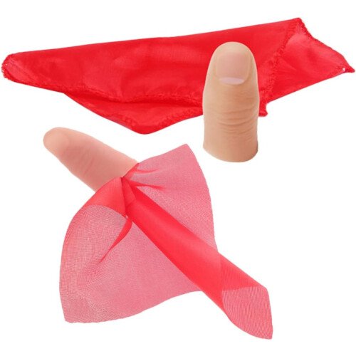 Magician Scarf Props 2 Pack Fake Finger Gimmick για σκηνικές παραστάσεις Φάρσες Φεστιβάλ