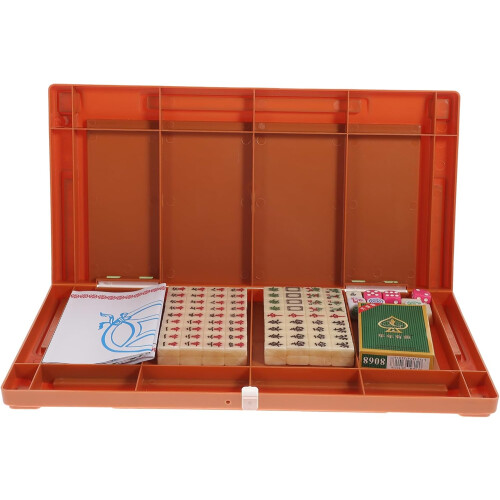 Σετ ταξιδιού Mahjong για 1-4 παίκτες Συμπαγής τσάντα μεταφοράς παιχνιδιών Mini Mahjong