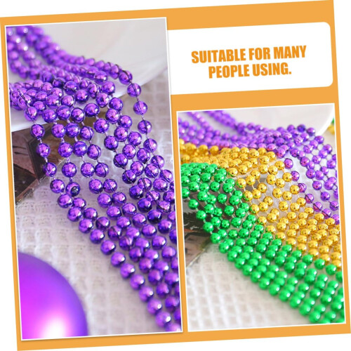 Αλυσίδα με χάντρες για Carnival Mardi Gras Day Decor Ελαφρύ και ευκολοφόρετο σετ κολιέ 1