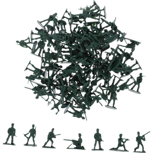 100pcs Mini Soldier Model Micro Figures Supply Small Soldier Crafts Sand Table Soldier Models