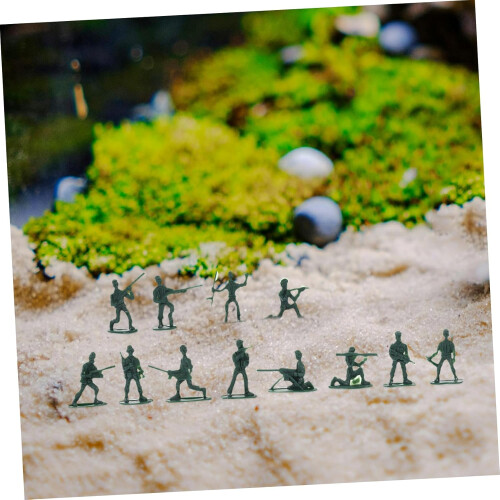 100pcs Mini Soldier Model Micro Figures Supply Small Soldier Crafts Sand Table Soldier Models 2