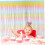 Rainbow Backdrop Rainbow Foil Fringe Curtains Backdrop 2τμχ Διακοσμητικά Κουρτίνας βροχής 3