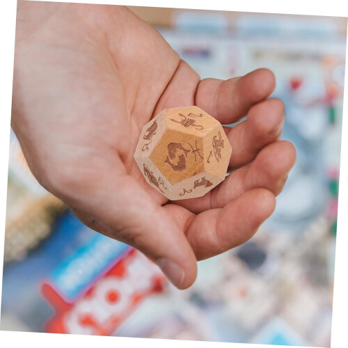 Elegant 12 Constellations Wooden Dice Divination Tarot Tool Παιχνίδι Ζάρια για επιτραπέζια παιχνίδια 2