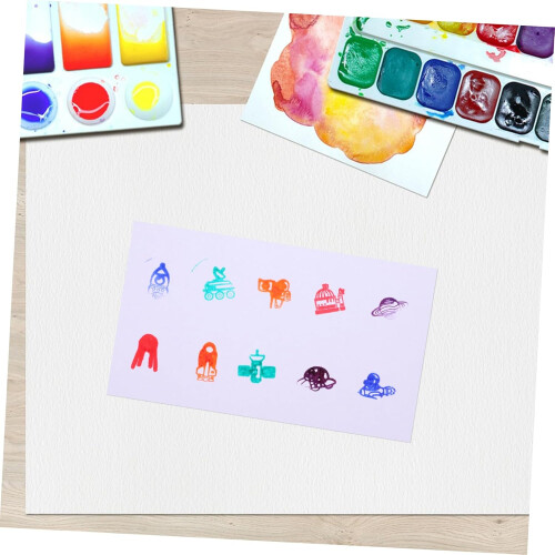 Journal DIY Stamps Σετ 10 γραμματοσήμων με θέμα το Outer Space για πάρτι για αγόρια και κορίτσια 2