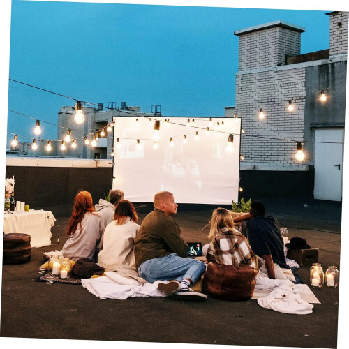 100 ιντσών πολυεστερική οθόνη προβολής Home Outdoor Movie Projector και Screen Wrinkle 1