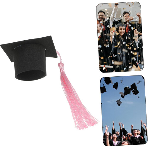 Grad Cap Cake Στολίδια Σετ 10τμχ Διακοσμητικά Καπέλων Bachelor για τούρτες πάρτι 2