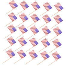 200 τμχ American Toothpick Flag Fruitcake Star Cupcake Επιλέγει Us Flags American Flag Cupcake Déκορ