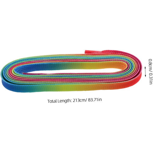 1 Ζευγάρι Rainbow Gradient Laces Sneakers Cool Laces Gradient Flat Laces Κορδόνια παπουτσιών Πολυεστέρας 1