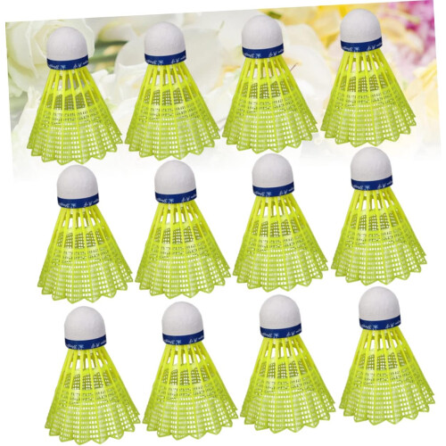Elastic Sturdy Shuttlecocks Badminton 12 τμχ για Αθλητικά Παιχνίδια Σχολικής Προπόνησης 2