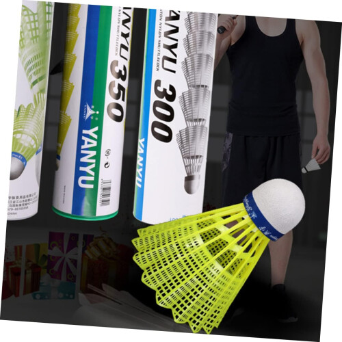 Elastic Sturdy Shuttlecocks Badminton 12 τμχ για Αθλητικά Παιχνίδια Σχολικής Προπόνησης 1