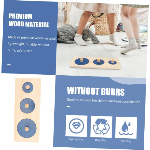 1 Σετ παζλ Wooden Shape for Educational Geometric Shape Matching Game Early Learning Developmental 2